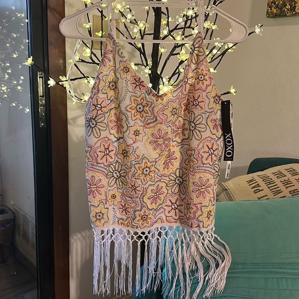 NWT XOXO Embroidered Tank Top